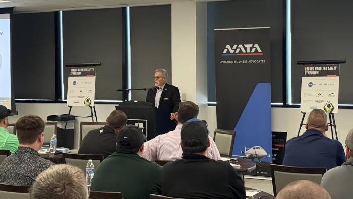 NATA president and CEO Curt Castagna addresses the audience 