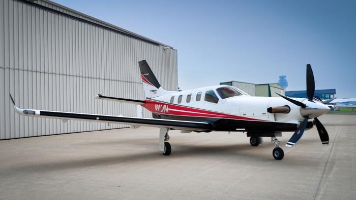 Little Hawk Logistics Daher TBM 910 turboprop airplane