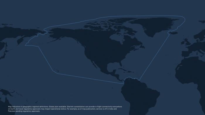 Starlink regional service North America
