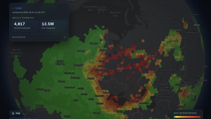 Skyband Systems GPS Threat Map