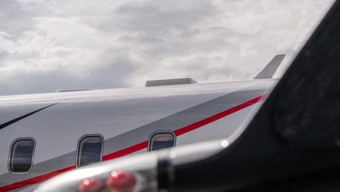 Gogo Galileo antenna on Pilatus PC-24 business jet