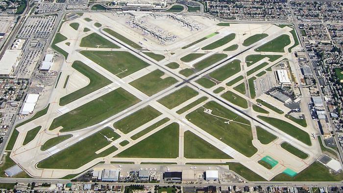 Aerial view of Chicago Midway International Airport