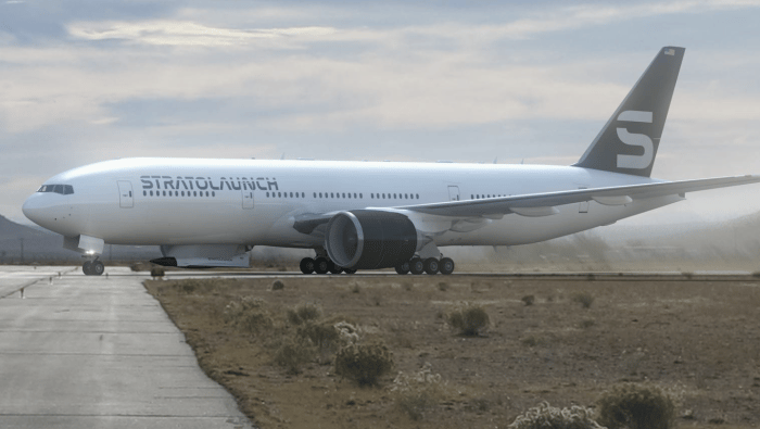 777 in desert, Stratolaunch branding 