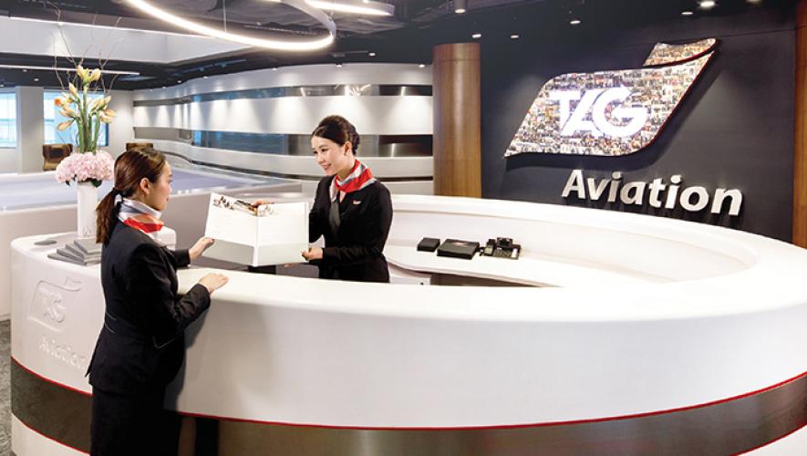 TAG Aviation sponsor content FBO reception desk