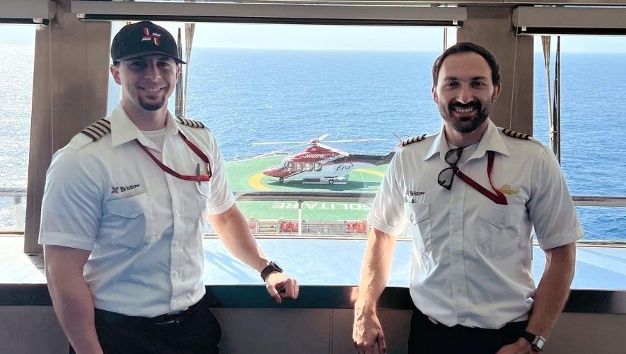 Steve Buhagiar and David Sidorski, Bristow helicopter pilots