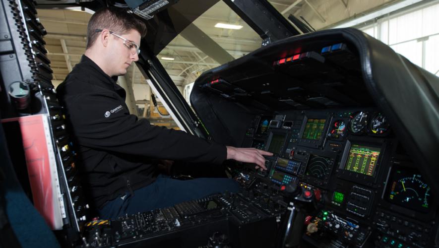 Summit Aviation technician with avionics