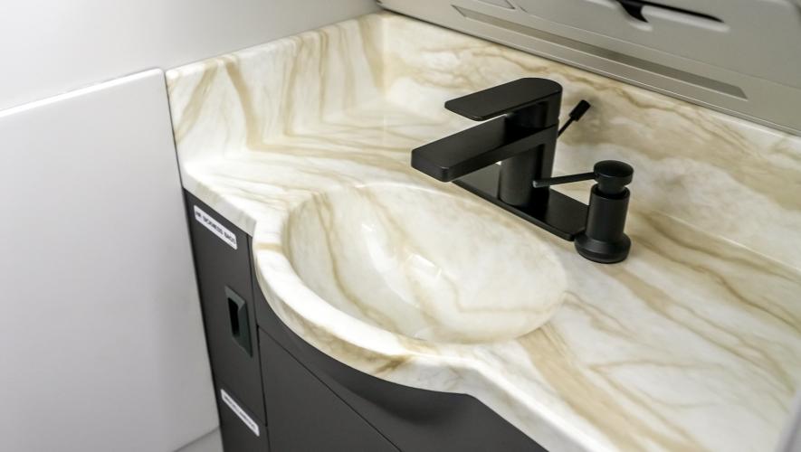 Hydro-dipped sink - marble