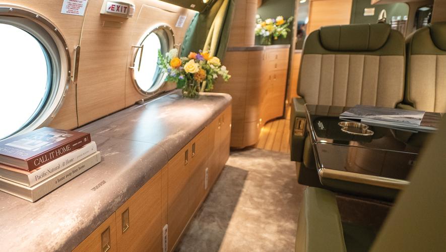 Duncan Aviation yacht-like show piece