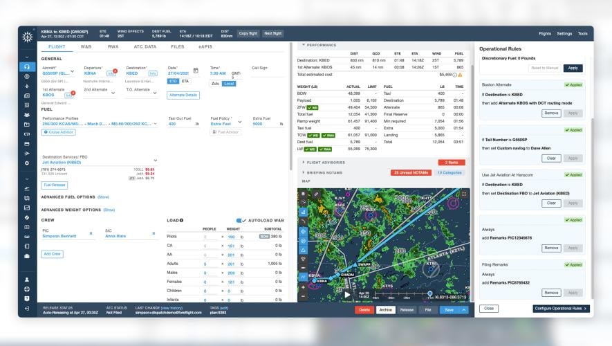 Foreflight dispatch
