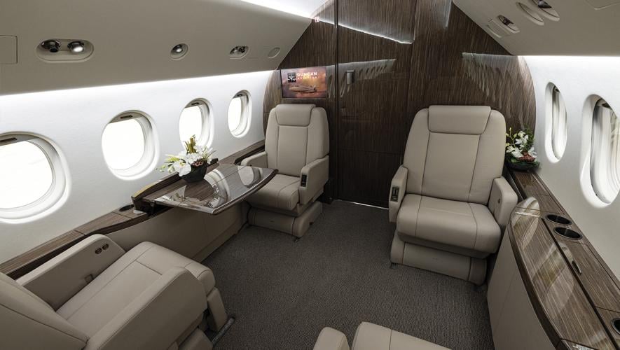 Duncan Aviation Falcon 900EX interior