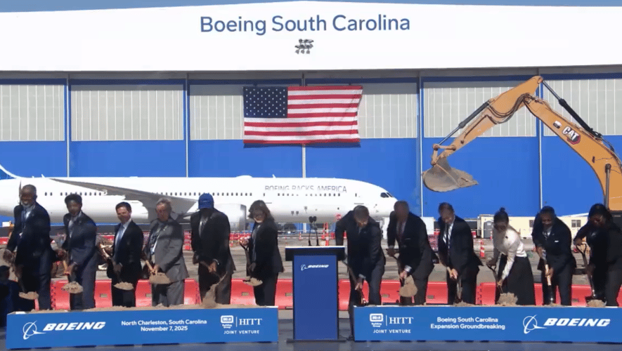 Boeing South Carolina expansion groundbreaking November 2025