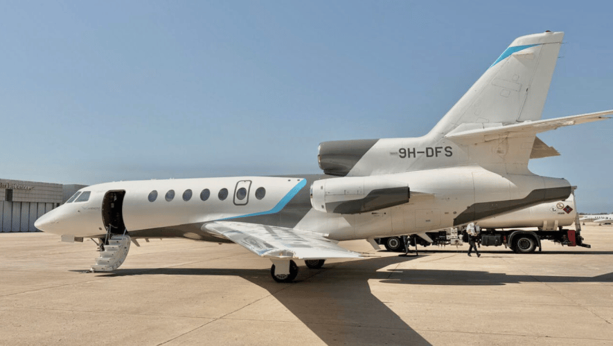 Harmony Jets Dassault Falcon 50 on apron 