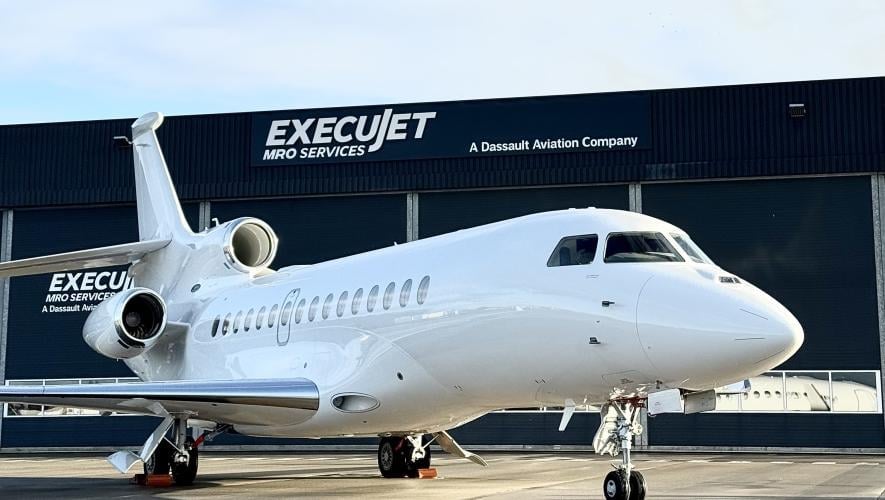 Falcon 8X at ExecuJet MRO Services 
