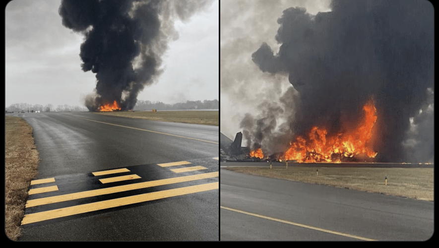 Images of the scene from social media 