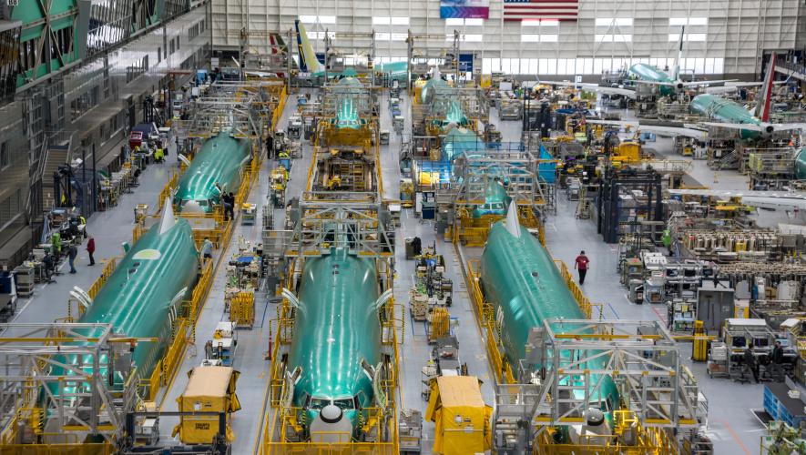 Boeing 737 final assembly in Renton 