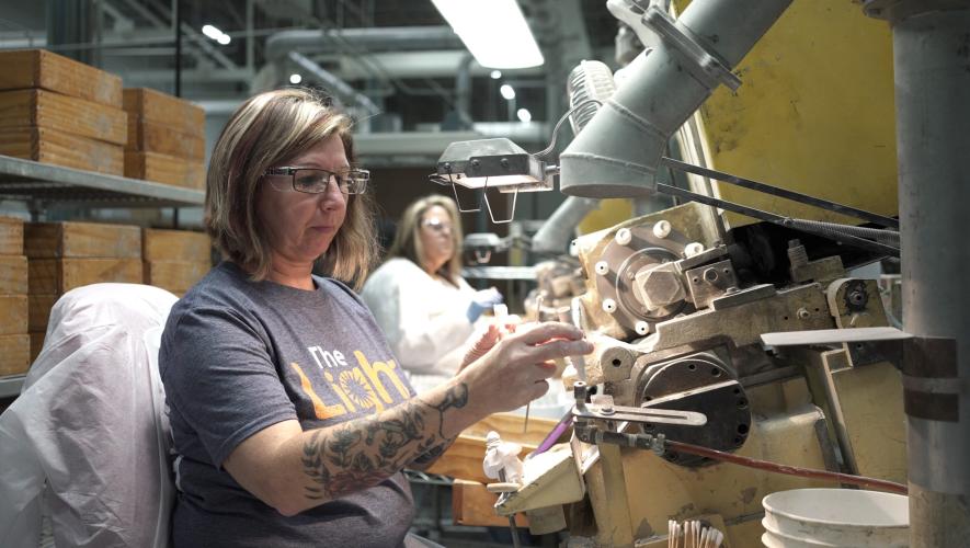 workers in a factory setting