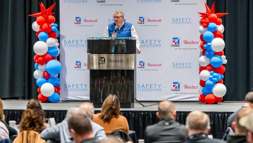 Ron Draper addresses the Safety Standdown audience