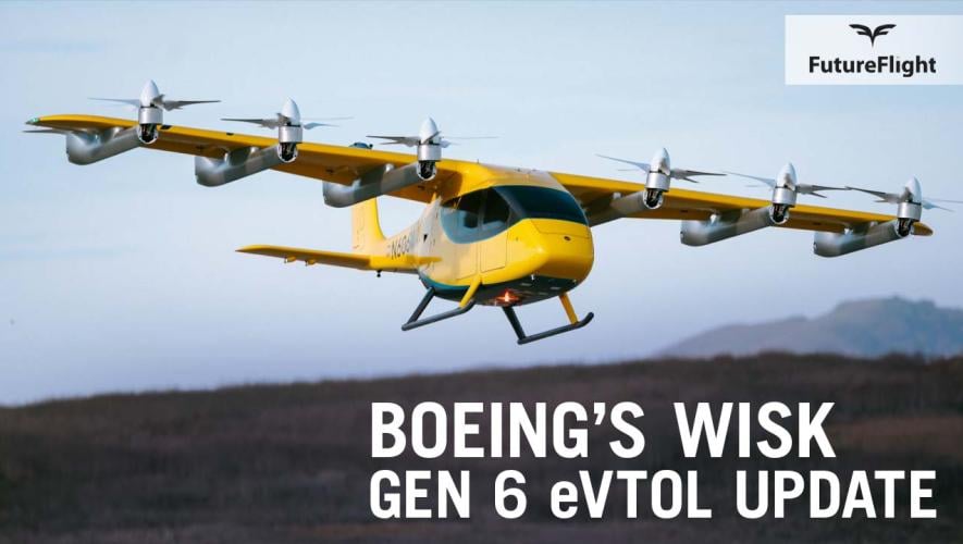 Wisk Gen 6 eVTOL aircraft in test flight