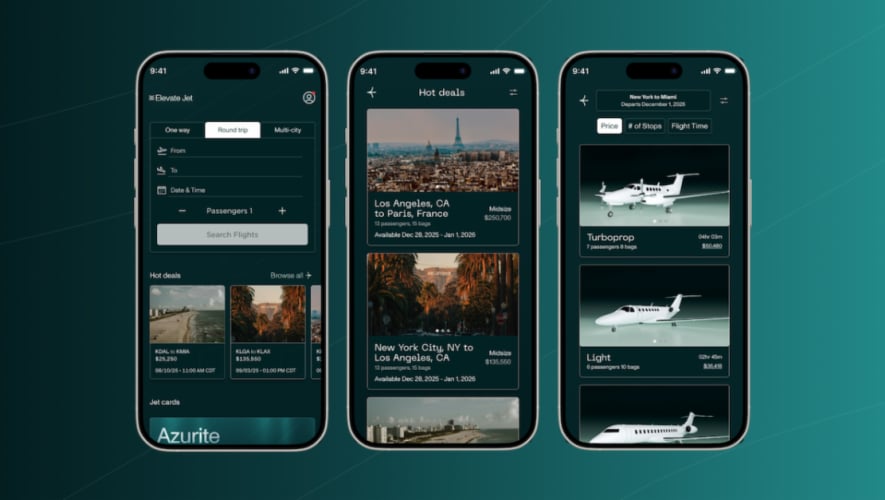 screenshots of the app on phone screens
