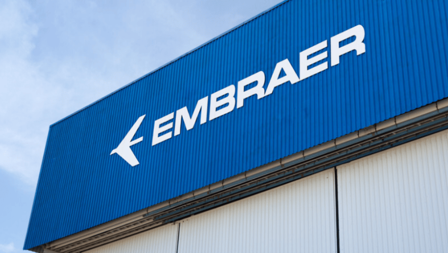 Embraer sign on hangar 