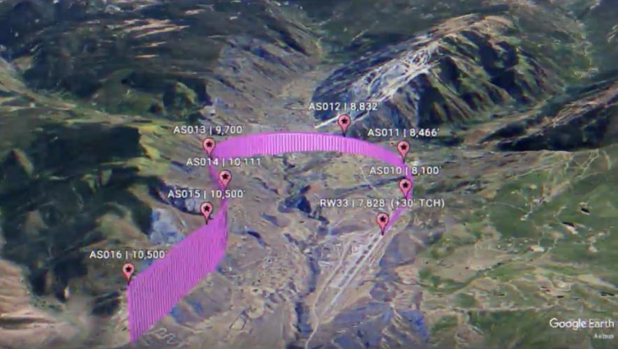 Aspen FMS guided visual approach