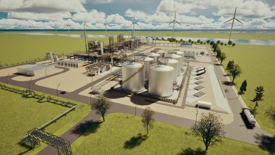 Artist rendering of SkyNRG's DSL-01 SAF facility