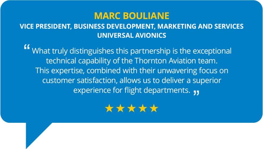 Thornton Aviatoin Marc Bouliane testimonial