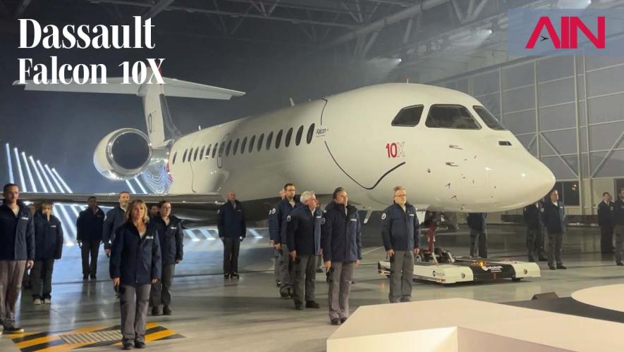 Dassault Falcon 10X rollout event