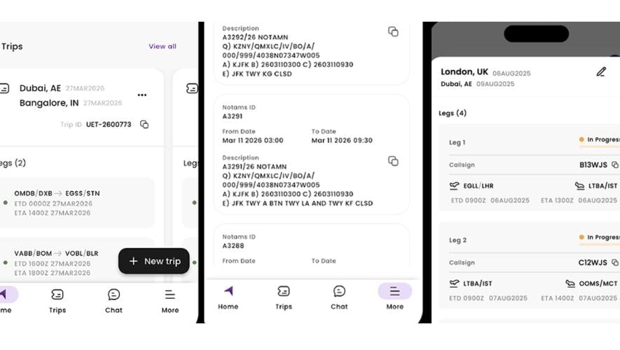 UAS International Trip Support GTMx app