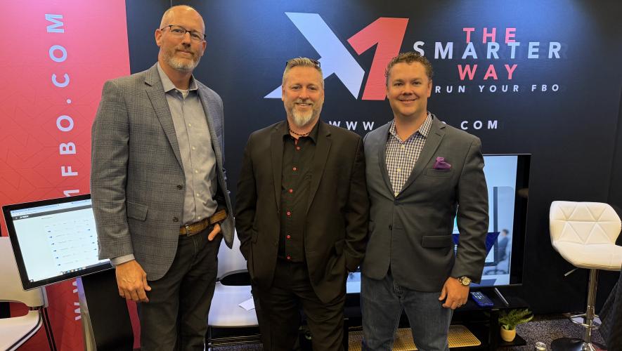 X-1 and FBO Partners leadership at NBAA Schedules & Dispatchers Conference