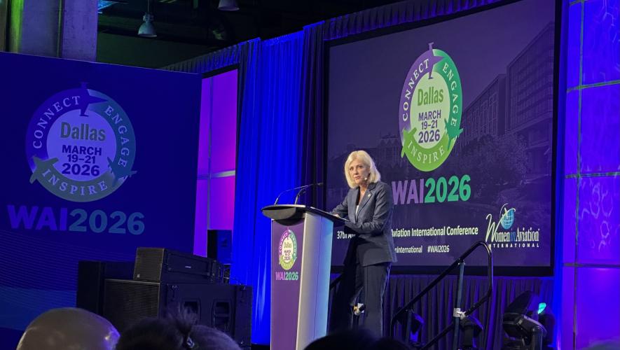 Jennifer Homendy speaks to the audience at WAI 2026