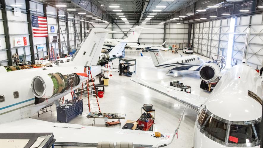 ACI Jet's maintenance hangar at KSBP