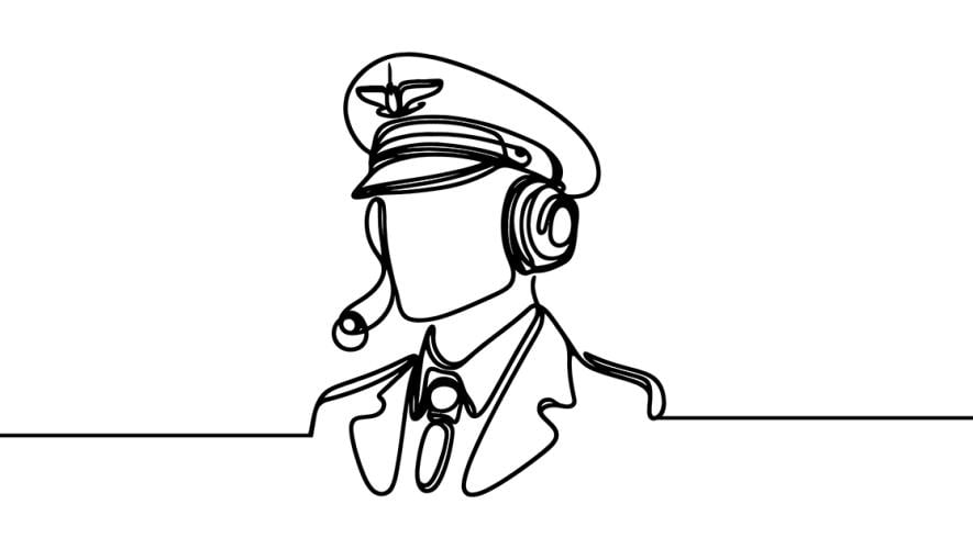 illustration of a pilot