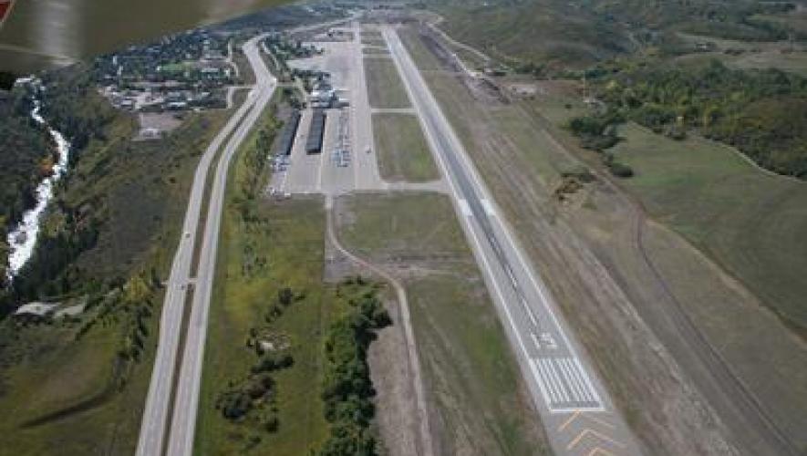 Aerial view of Aspen/Pitkin Airport