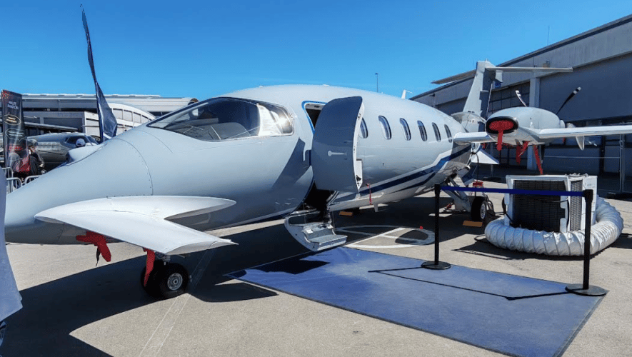 P.180 Avanti on static display 