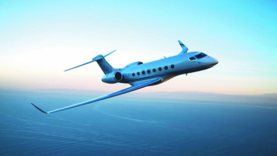 A Gulfstream G650ER in flight