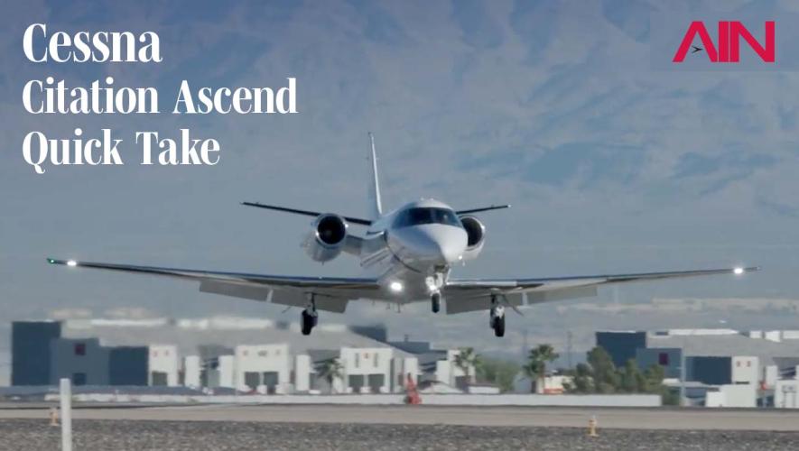 Cessna Citation Ascend landing
