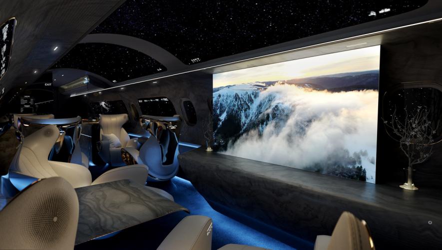 Rosen completed what it termed the world's larges IFE display in an undisclosed VVIP widebody