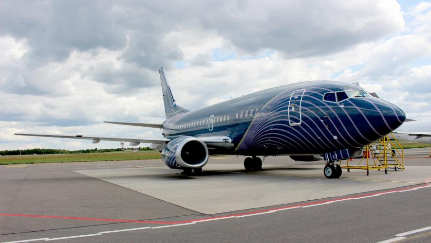 KlasJet Boeing 737-500 parked on ramp 