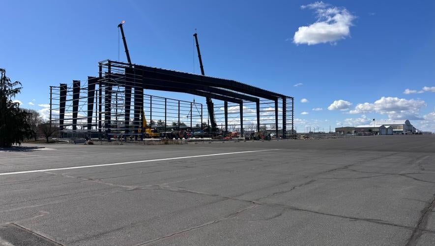 Hangar under construction at Million Air KMWH