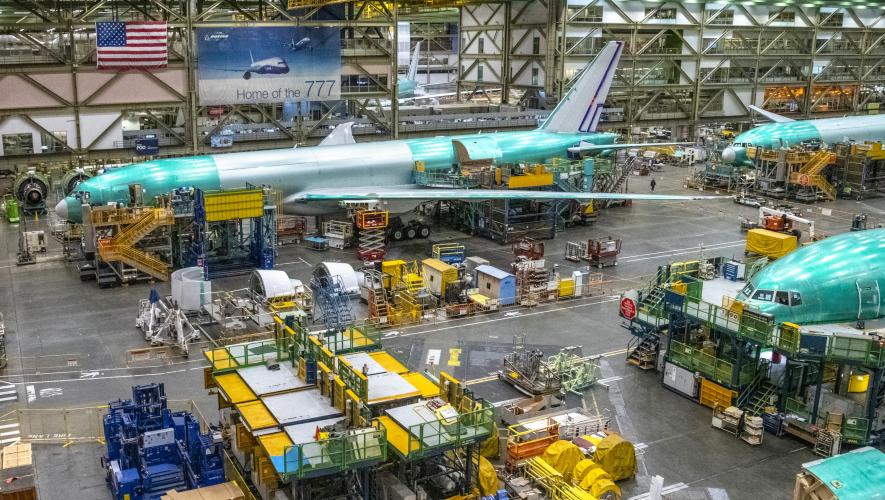 Boeing 777 assembly line