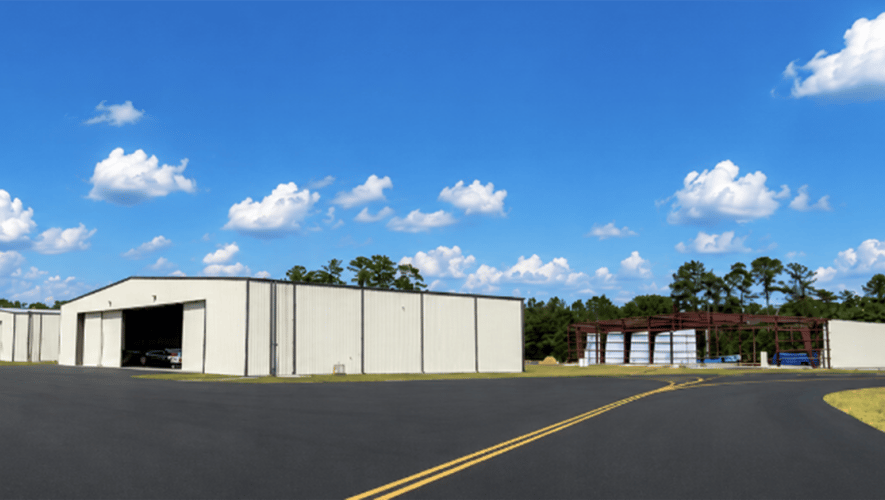 hangars at American Aviation, an FBO at Florida’s Brooksville–Tampa Bay Regional Airport 