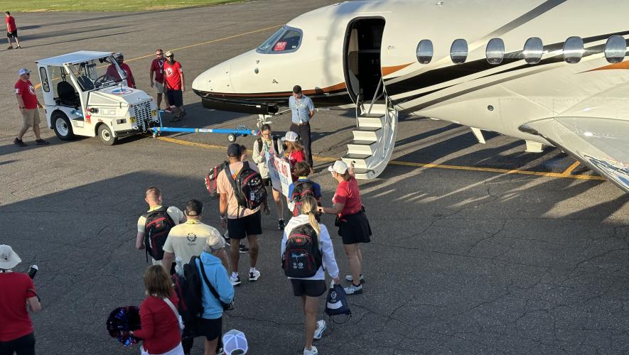 The Special Olympics Airlift, held every four years, returned hundreds of athletes home from St. Paul aboard donated business jets, turboprops, and a Boeing 777.