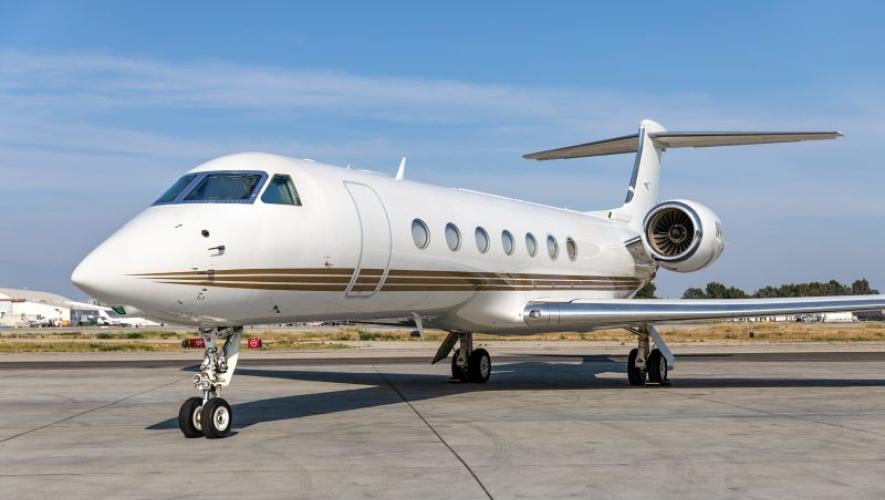 Planet 9 G650 parked on the ramp