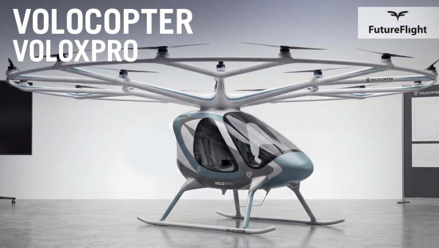Rendering of Volocopter VoloXPro eVTOL aircraft