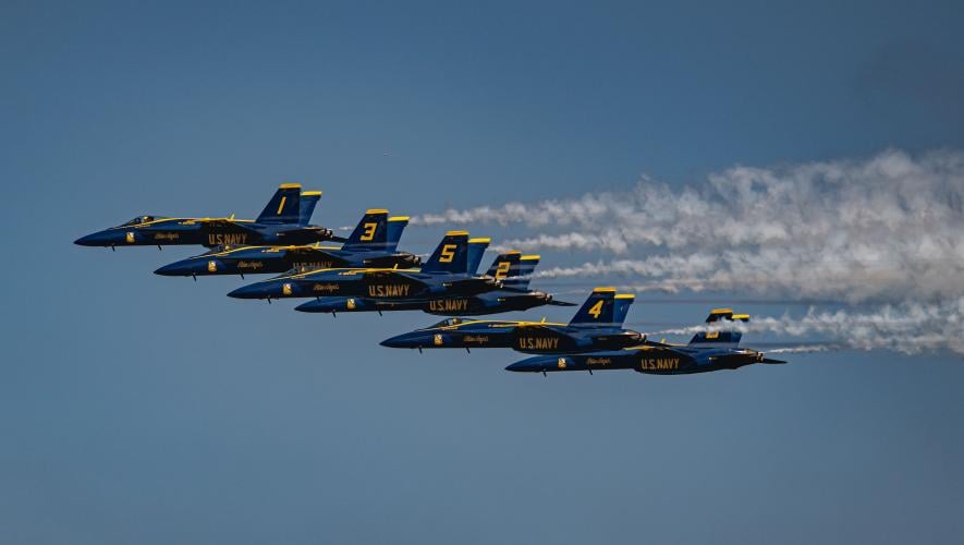 blue angels in flight