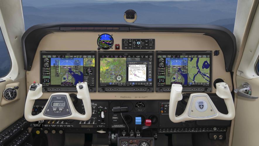 Garmin Axis in Bonanza airplane