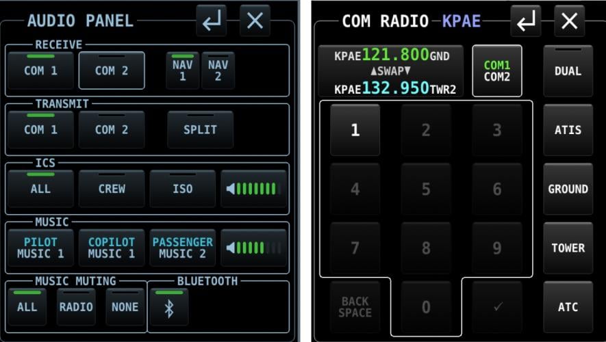 Dynon SV-AUDIO-6BTR intercom and audio panel