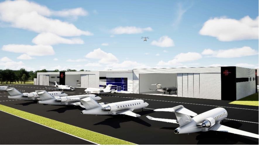 Artist's rendering of planned BlueSky FBO at TJSJ