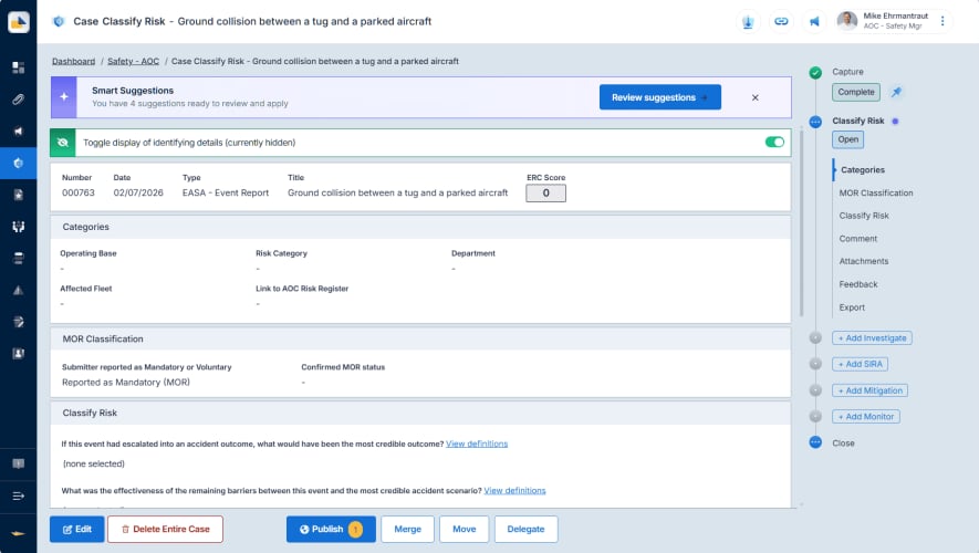 TrustFlight is rolling out three AI-powered Smart Suggestions features in Centrik 5 to reduce manual work in aerospace safety and compliance reporting.
